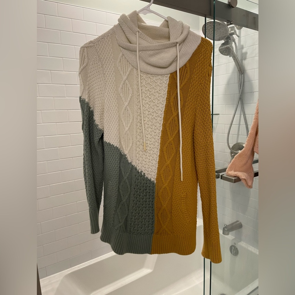 LLbean color block sweater. Size medium.